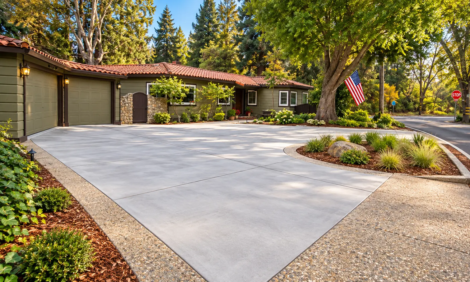 Recent Kodiak concrete driveway project