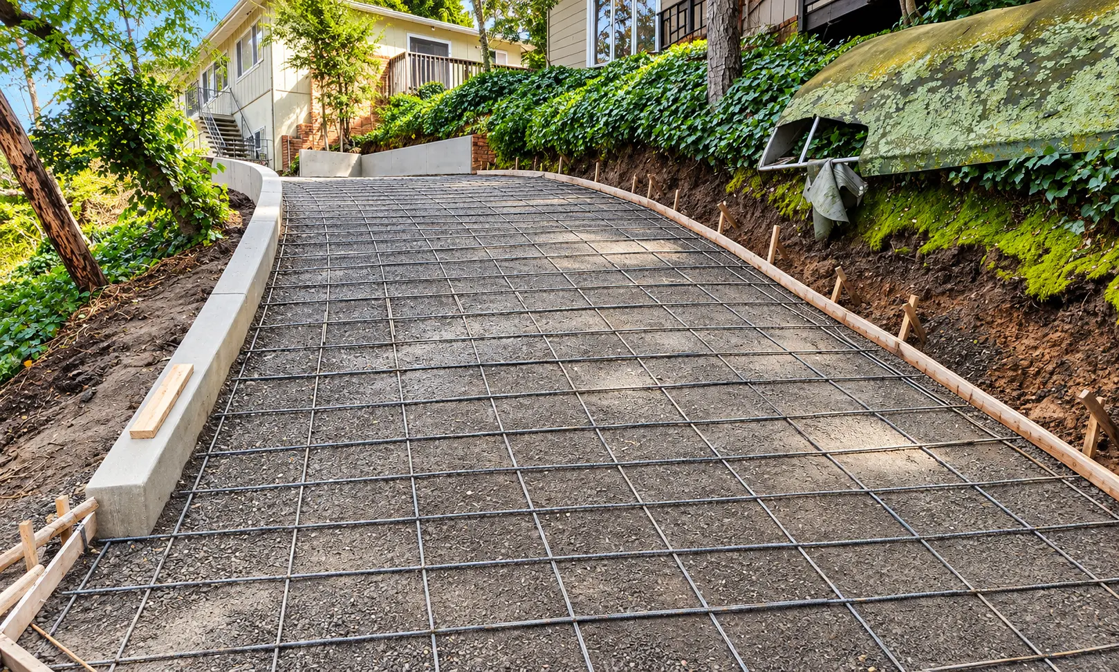 Kodiak driveway project prepared for concrete installation